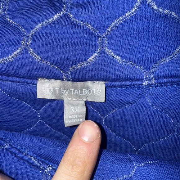 Talbots Blue Patterned Sweatshirt - Picture 5 of 9